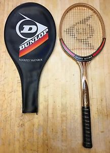 Vintage Dunlop Maxply McEnroe Wood Tennis Racquet 4 3/8 (WITH Case) England