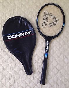 VINTAGE DONNAY ITT/GT 170.01 LIGHT WOOD COMPOSITE TENNIS RACKET W/COVER 