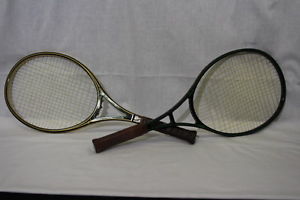 Pair of 2 PRINCE Tennis Rackets Racquets w/Covers: Original GRAPHITE & WOODIE