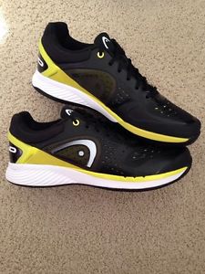 Head Mens 12 Sprint Pro Black/White/Lime Tennis Shoes Medium Width
