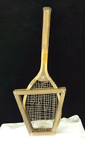 Vintage Tennis Racket VICTOR  Championship Quality Wood WOOD Press
