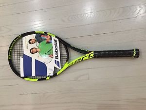 Babolat Tennis Racquet Pure Aero Tour Strung, grip size 4 3/8