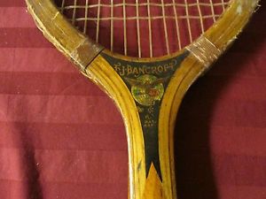 VINTAGE F. J. BANCROFT TENNIS RACQUET  RACKET  Pawtucket, Rhode Island