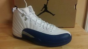 Air Jordan 12 Retro French Blue White Metallic Silver Red 130690 113