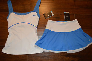 New Nike Womens Smash Tennis Skirt & Shirt Tank Top Lot Outfit Set xs x-small