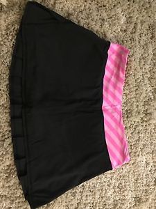 Lululemon Tennis Running Skirt Pacesetter 6 Reg Black Pink Rare