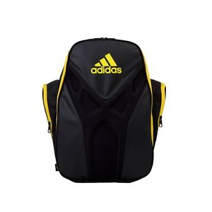 MOCHILA DE PADEL ADIPOWER ATTK  NEGRO CON AMARILLO  - PALETERO - ADIDAS