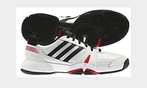 New Men's Adidas Bercuda 3 Tennis Shoe, White, Size 11.5