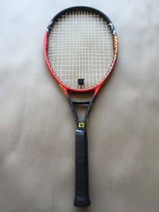Wilson Hyper Pro Staff 6.1 Os 106 sq" double braid 4 1/4 Tennis Racquet carbon