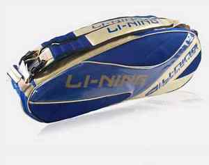 New Arrival Mens/Womens Nylon PVC Sports Backpack/Badminton Bag 6 Rackets 2016