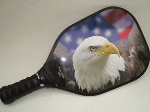 SUPER NEW OVER-SIZED PICKLEBALL PADDLE BALD EAGLE & USA FLAG PICKLEPADDLE T200