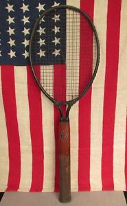 Vintage Dayton Antique Wood & Metal Tennis Racquet Great Display! New Dayton