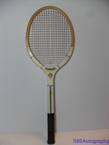 VINTAGE ANTIQUE 1950s SLAZENGER TOURNAMENT MODEL WOODEN TENNIS RACQUET RACKET