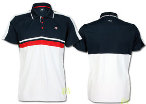 Fila Hombre Camiseta de tenis Camiseta polo Paco azul-blanco