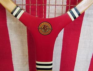 Vintage Lowe & Campbell early Wood Tennis Racquet Victory model Great Display!