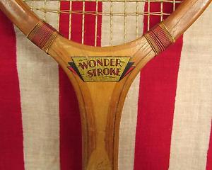 Vintage Wilson Antique Wood Wonder Stroke Tennis Racquet Great Display! Nice