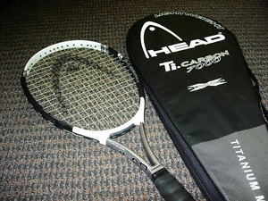 HEAD OVERSIZE TITANIUM IMPACT Ti-Carbon 7000 TENNIS RACKET + COVER & CD-ROM