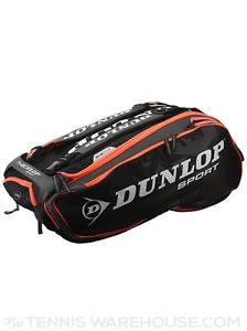 Dunlop Performance 12 Pack Tennis Bag Black and Orange