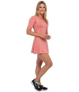 New Under Armour Women's UA Mod Tennis Dress Mauve Rose Pink  3/4 Sleeve Medium