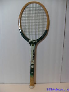 VINTAGE VTG 1970s RETRO GREEN STAN SMITH WILSON CHAMPIONSHIP WOOD TENNIS RACQUET