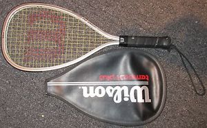 WILSON TEMPEST PLUS RACQUET BALL RACQUET WITH LEATHER HANDLE AND COVER
