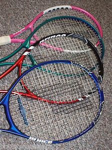 Lot of 4 Prince Tennis Racquets - Force 3, Triple Force, Impact, Air Sharapova