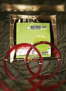 (20) SETS 16G 100% "PREMIUM" NATURAL GUT IN "RED COLOR" TENNIS RACQUET STRINGS