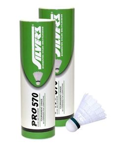 Silver's Pro 570 Nylon Shuttle - White(Pack of 12)