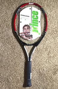 Prince Wimbledon Tournament II Tennis Racket, 4 3/8 #3, Red CS/4 (TM14B), Ferrer