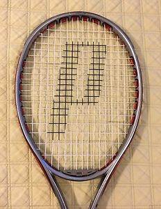 PRINCE O3 SPEEDPORT RED MIDPLUS 16X19  GRAPHITE TENNIS RACKET W/NEW 4 1/4 GRIP