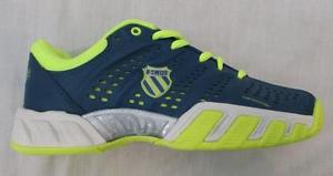 K SWISS bigshot light juniors 4.5 Moroccan blue neon citron yellow tennis shoes