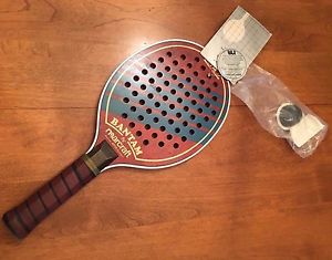 New Tags Vintage MARCRAFT Bantam Platform Tennis Paddle & Ball Racquet APTA Wood