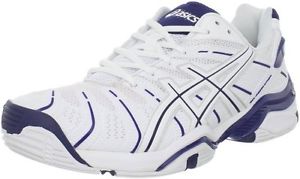 ASICS Men's GEL-Resolution 4 Tennis Shoe,White/Navy/Silver,7 M US