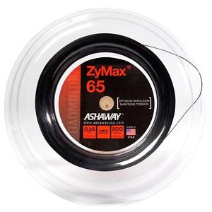 Ashaway ZyMax 65 Black Color Badminton String Reel - 660 feet / 200 meters