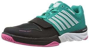 K-SWISS Womens X Court Cross Trainer Shoe, Dynasty Green/Shocking Pink, 6.5 M US