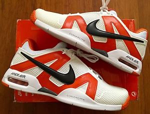NEW Nike Tennis Air Max Courtballistec 2.3 Shoes! WHT/ORNG BLZ! RAFA NADAL! 9.5!