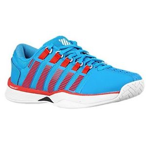 K-swiss Hypercourt Express Leather Mens Tennis Shoe 8 DM US, Methyl Blue/Fiery