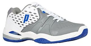 Prince Mens Warrior Tennis Shoes White/Grey/Blue 11 DM US