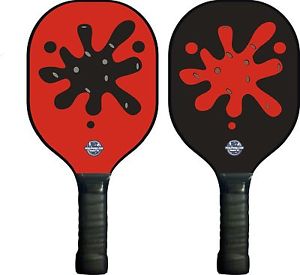 2 (TWO) R1  Picklepaddles  Black with Red SPLAT  Pickleball  USAPA Approved
