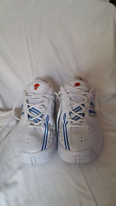 Babolat Drive Tennis Shoes Mens 12.5 White Silver Blue Vibrakill Michelin OCS