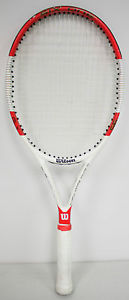 Used Wilsn Six One 95 18x20 BLX 4 & 3/8 Adult Pre-Strung Tennis Racquet