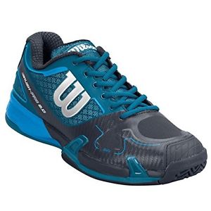Wilson Mens Rush Pro 2.0 Shoes, Ultramarine Wil/Coal/ Meth Blue, Size 8