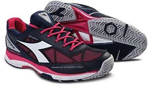 Diadora Womens Speed Pro Evo Ag Tennis Shoes Blue Plum/Bright Rose 6.5 BM US
