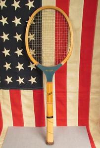 Vintage Kent Meteor Antique Wood Tennis Racquet Central Falls,R.I. Great Display