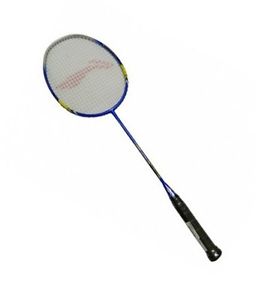 Li Ning SS 98 III Blue/Yellow Badminton Racquet with Black T-Shirt, XX-Large