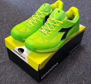 Men's Diadora Speed Pro EVO AG Tennis Shoes Green/Yellow BRAND NEW