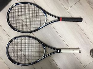 Prince EXO3 Blue 110 4 3/8 inch Grip Tennis Racket - 2 Racquets