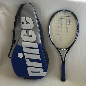 Prince Ozone 4 Oversize 110 Head Tennis Racket Racquet with Blue Tennis Bag