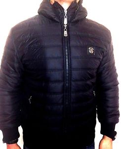 New Philipp Plein Winter Men's Jacket with Hoodie Jacket Size:L Men's Clothing
