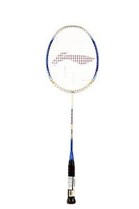 Li Ning SS 98 III Blue/Yellow Badminton Racquet with Red T-Shirt, Small